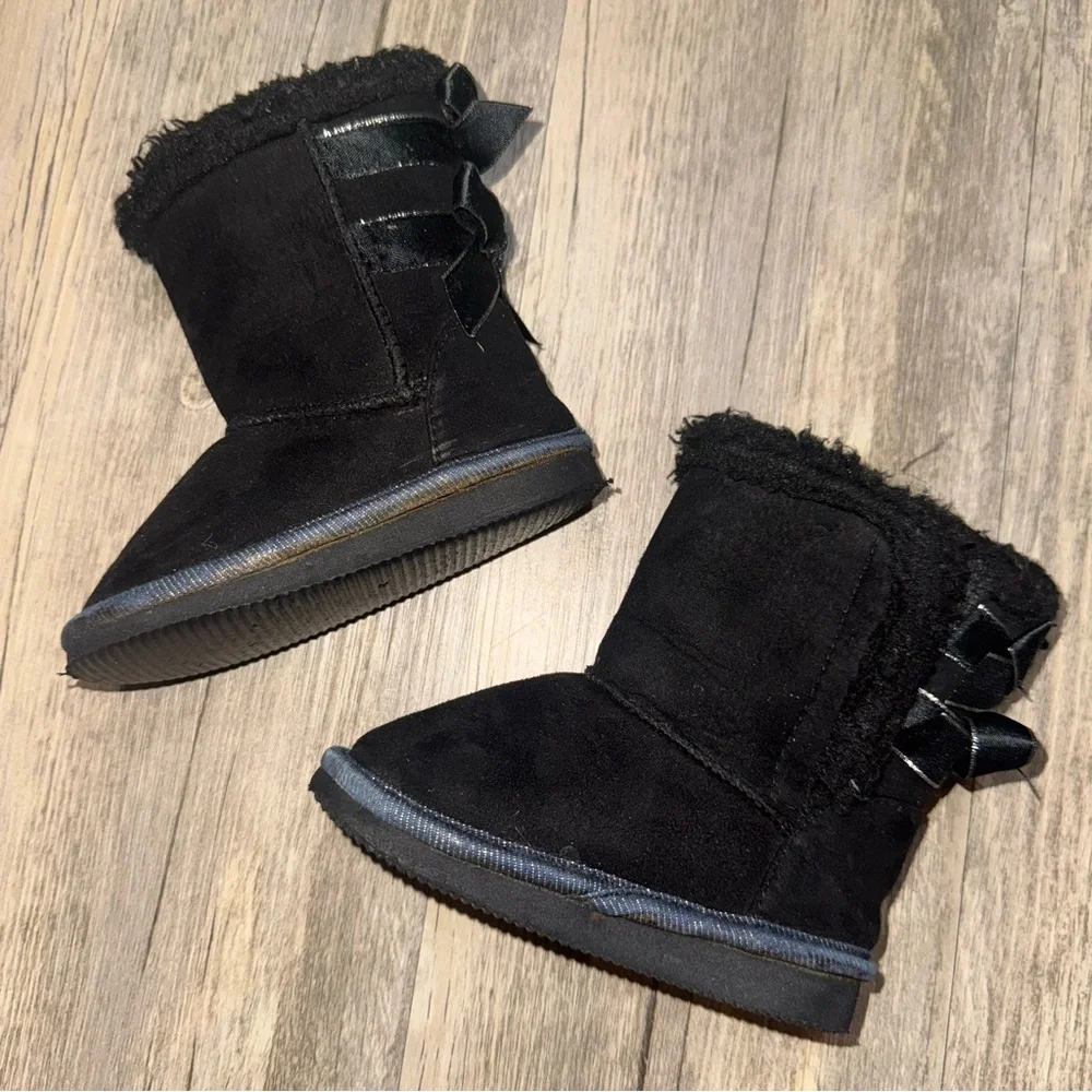 Suede Booties with Bow
